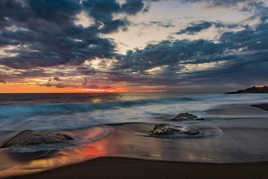 Sunset aux lueurs rouges