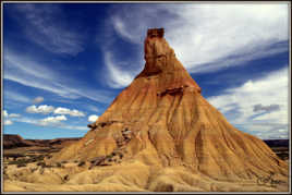 Las Bardenas Blancas en Navarre espagnole.