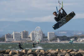 Kitesurfer à Port Camargue