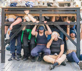 Préprocession avec les pieds