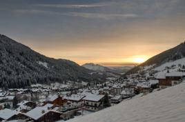 couché de soleil au Grand-Bornand