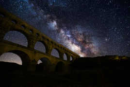 voie lactée & pont du Gard