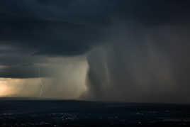 Rideau de pluie et impact