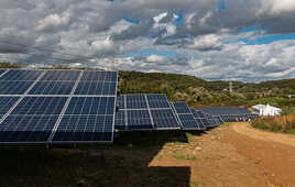 vue sur la ferme solaire de Marcoussis