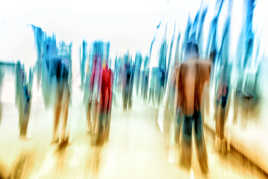 La foule en mouvement