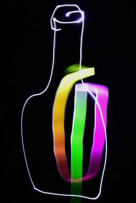 la bouteille de couleurs