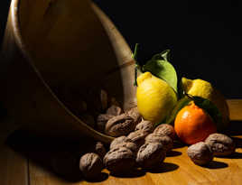 fruits de saison et noix