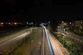 trainées lumineuses train sncf