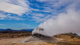 Fumerolle dans le nord de l'Islande