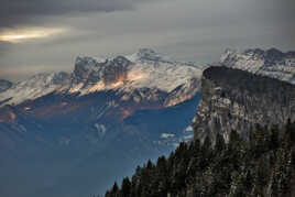 Premiers rayons sur les flancs du Gerbier