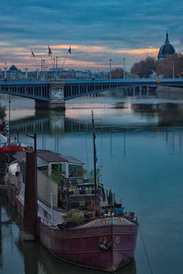 Coucher de soleil sur le Rhône