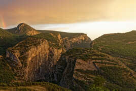 Lumière d'un soir sur le canyon.