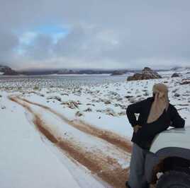 Wadi rum sous la neige