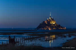 Mont St Michel by night