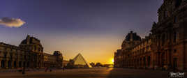 Coucher de soleil sur le Louvre