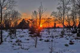 Coucher en hiver