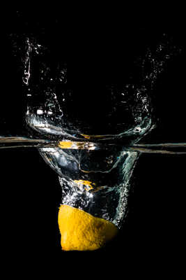 plongée de citron