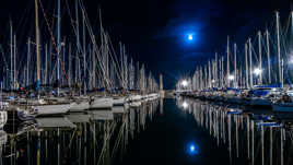 Sète,le port,la lune...