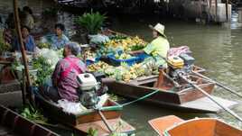 Marché flottant de Banhkok