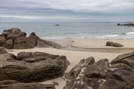 Embouchure de la rivière de plage