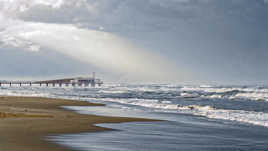 Plage après l'orage