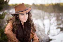 Cowgirl à la neige