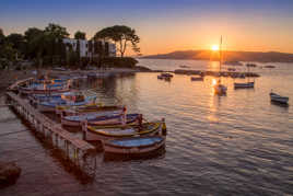 Port de l'olivette au soleil couchant