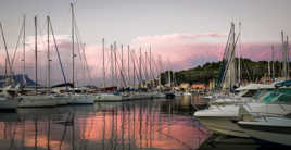 coucher sur la marina