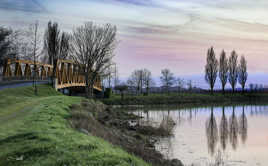 Le petit pont de Guiche sur Adour