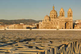 Fin de journée sur le Mucem et la Major