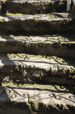 Les vieilles marches et leurs ombres