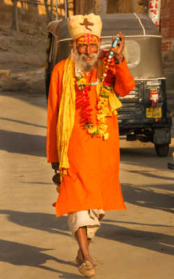 Sadhu souriant