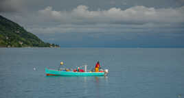 Pêcheur sur le Leman