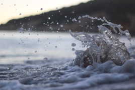le mouvement de l'eau figé