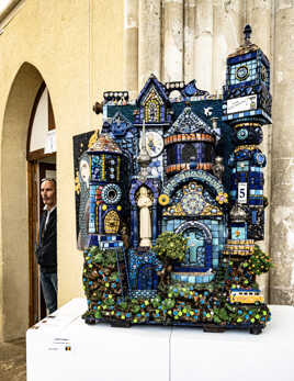 c'est une maison bleue mosaîque