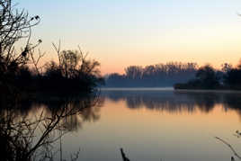 crépuscule sur le lac