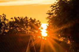 Coucher de soleil sur st denis en Bugey