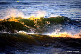 Mer bleue vagues émeraude