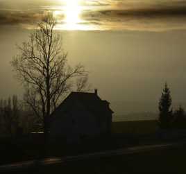 Rayon de lumière un jour de brume