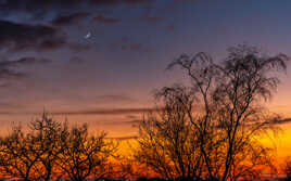 La lune et Venus