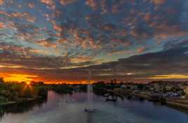 Coucher de Soleil estival sur Bergerac