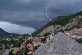 Arrivée d'un orage de grêle