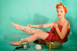 Pin-up au bain