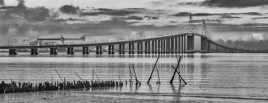 St Nazaire Bridge B&W