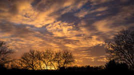 Coucher de soleil après la grisaille