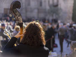 Sortie de messe à Barcelone