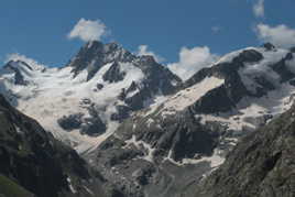 Vue depuis le refuge Temple Ecrins