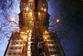 Annecy by night in winter