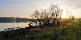 Soleil couchant sur le lac