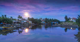 Full moon over the river